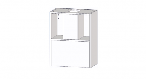 FOUCHARD - Caisson haut hotte avec 1 porte h.78cm